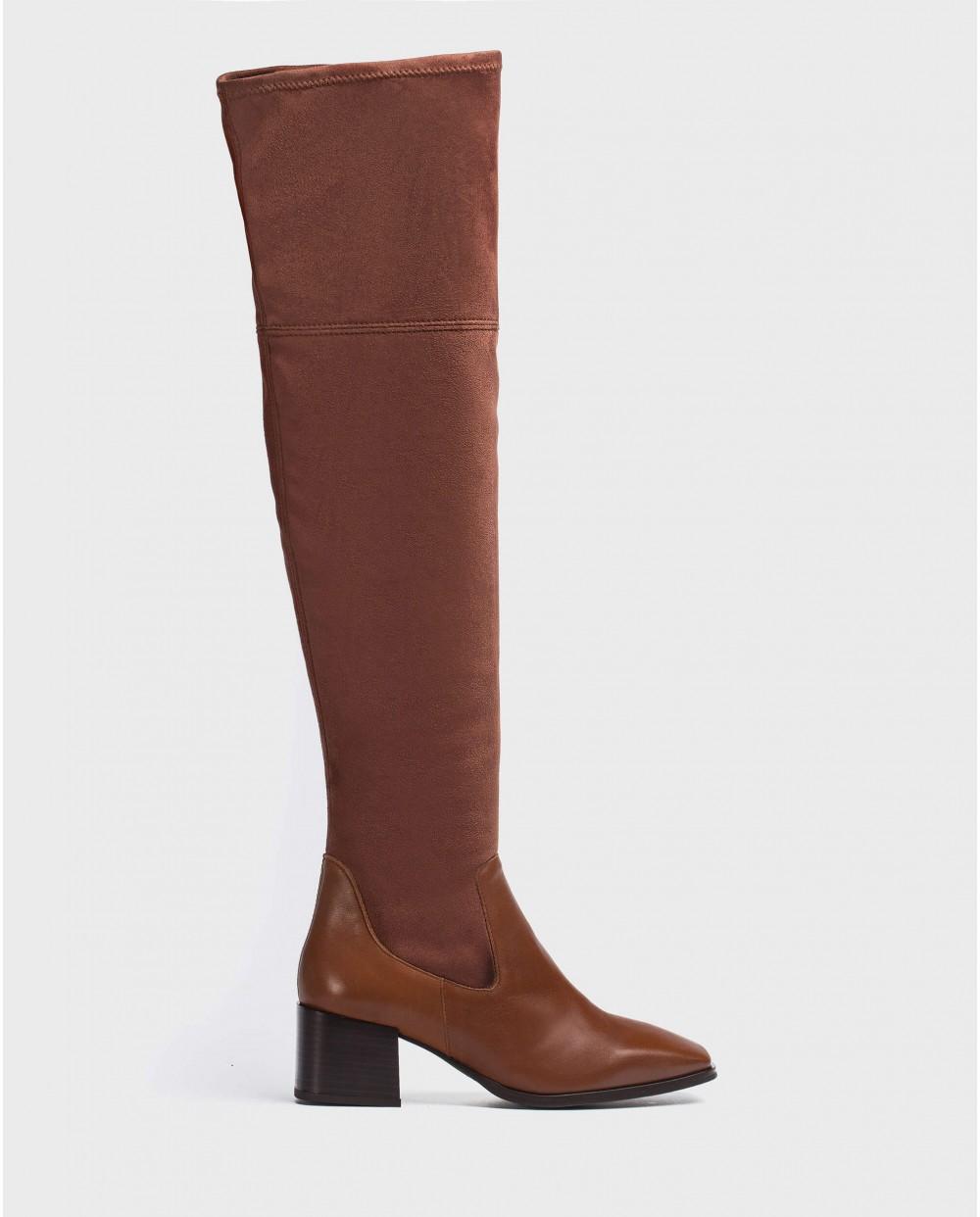wonders Bota mosquetera en licra