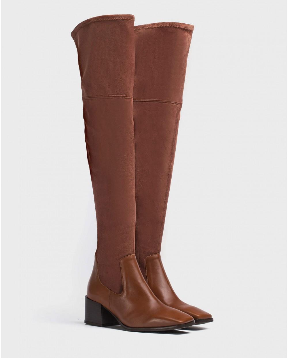 wonders Bota mosquetera en licra Oferta especial