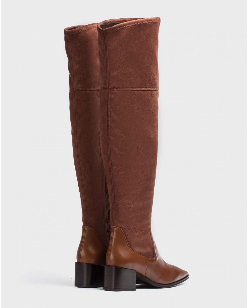 wonders Bota mosquetera en licra Oferta especial