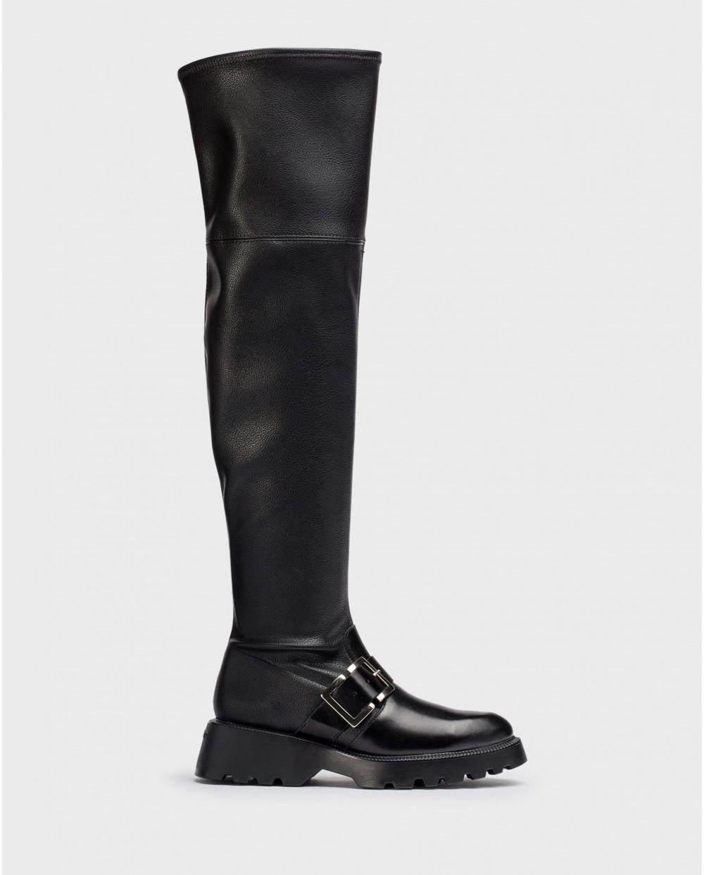 wonders Bota licra negra
