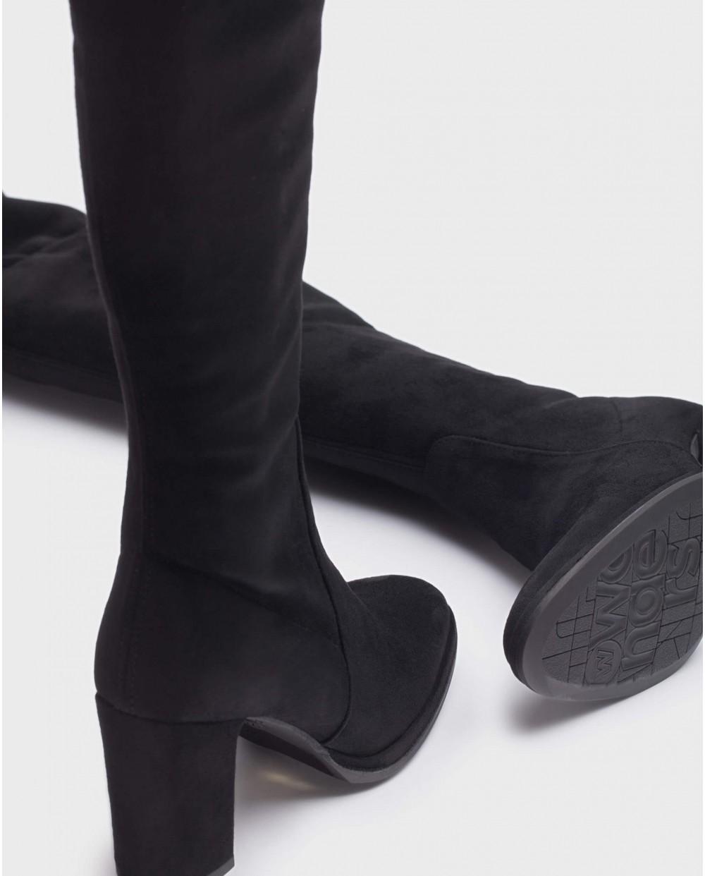 wonders Bota mosquetera AUSTER Negro Outlet online