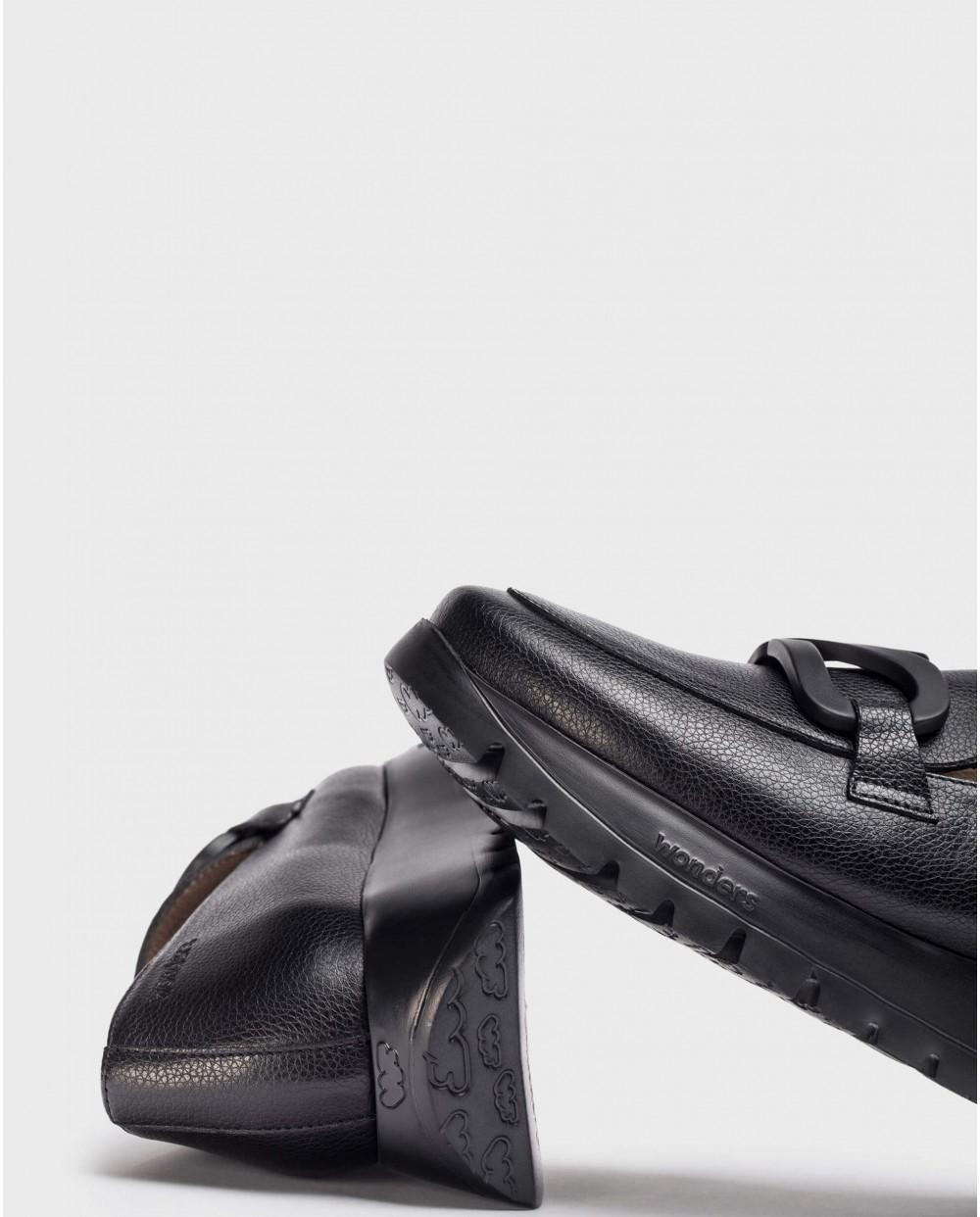 wonders Mocasín Rose Negro Superdescuento