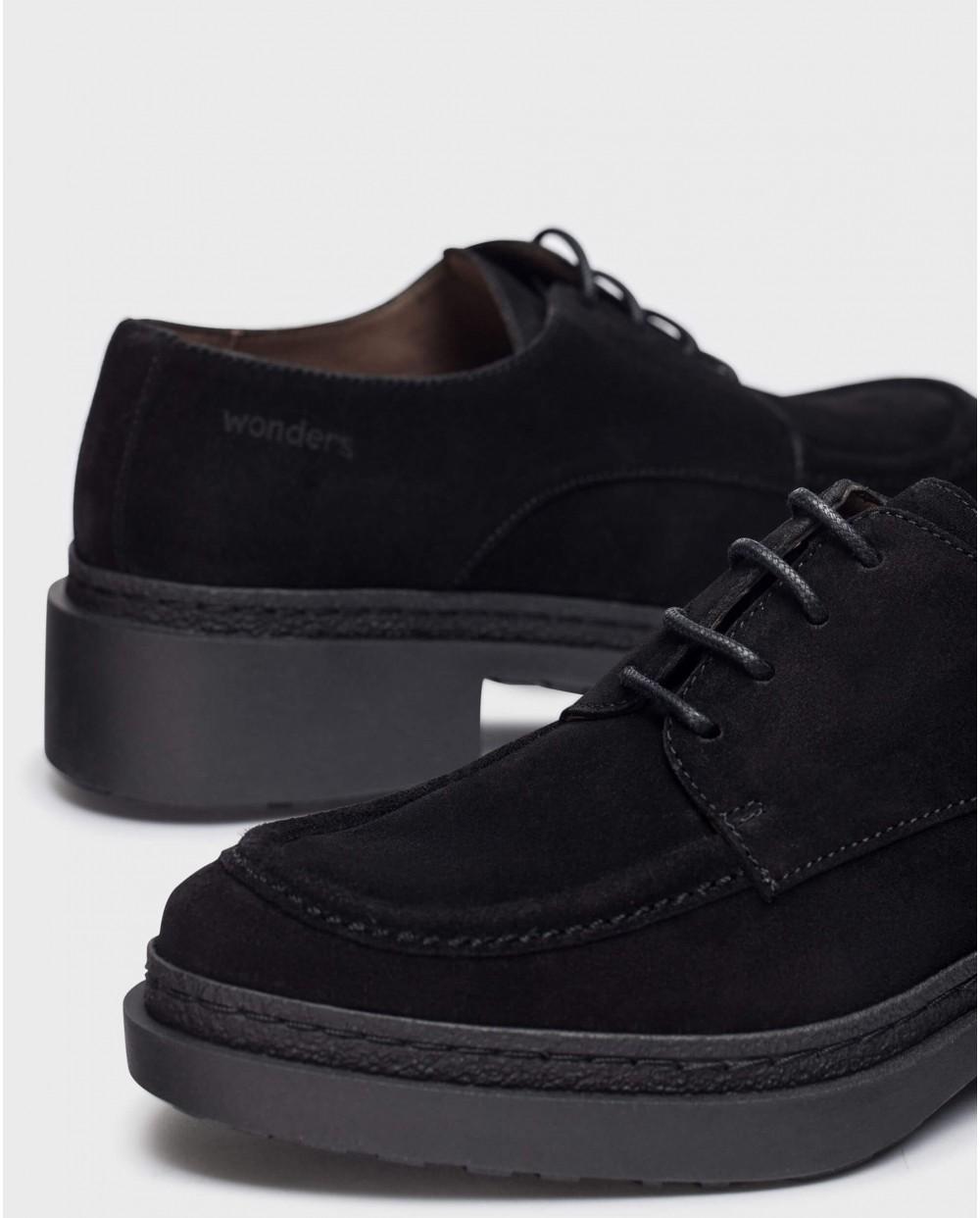 wonders Bluchers BEA Negros Tienda de fábrica