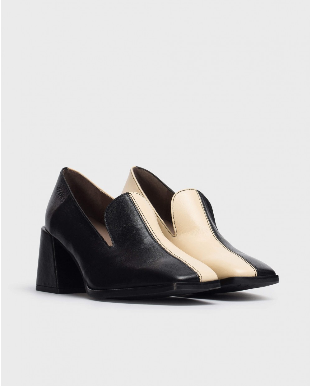 wonders Mocasín Fiodor bicolor negro 2025