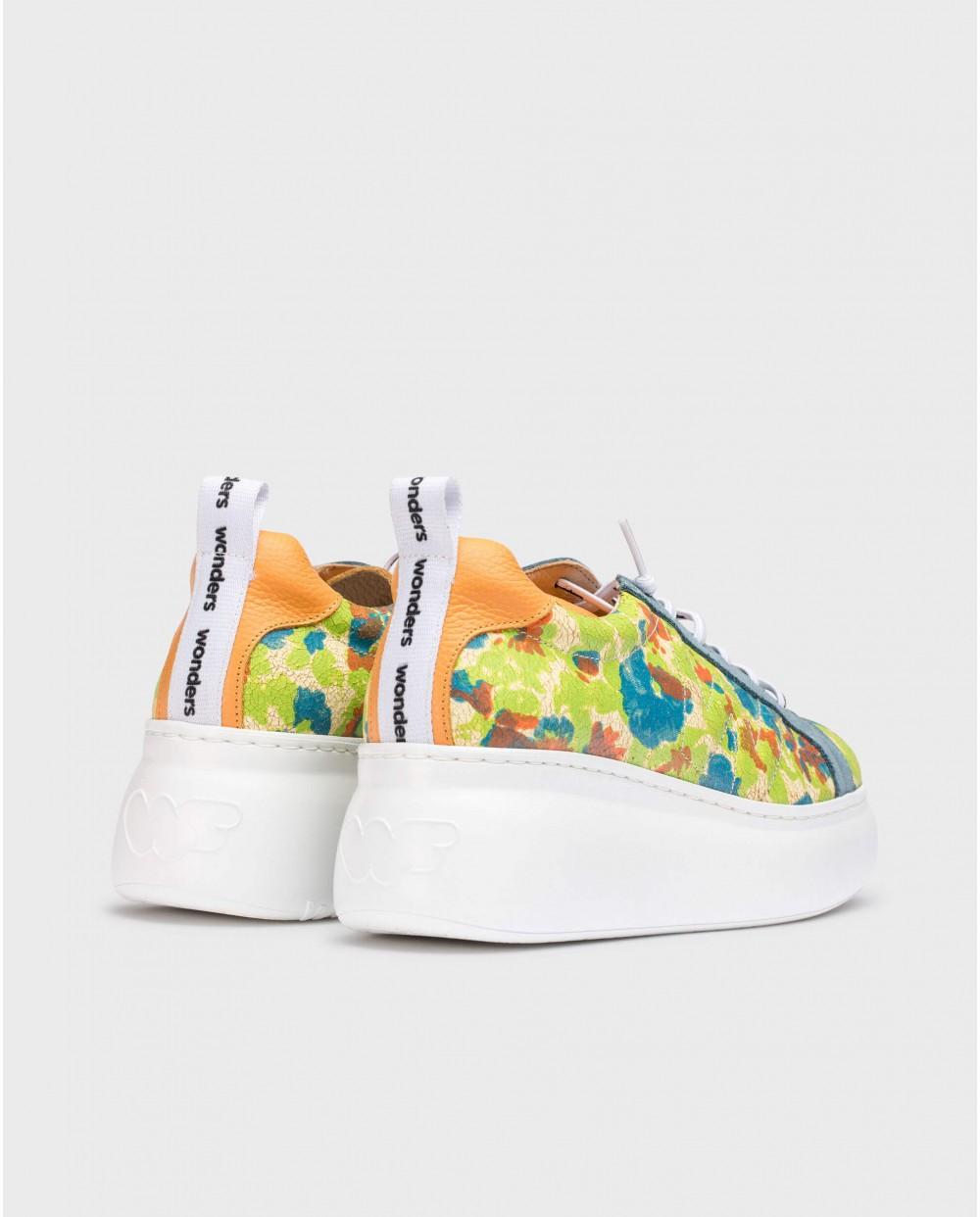 wonders Deportivas DORITA Florales Verdes Los más vendidos