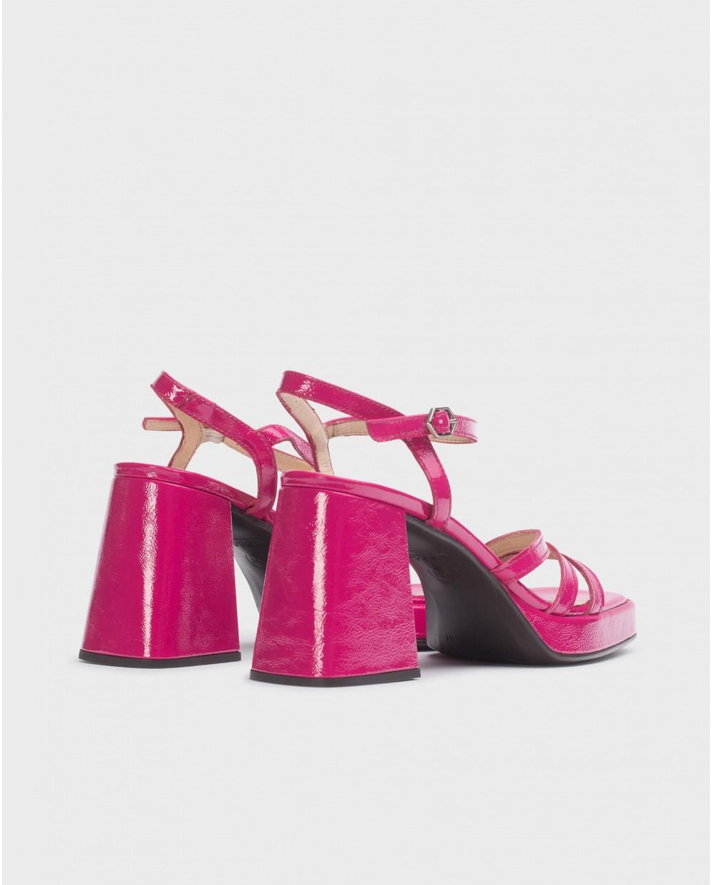 wonders Sandalias LOVE Fucsia Ventas relámpago