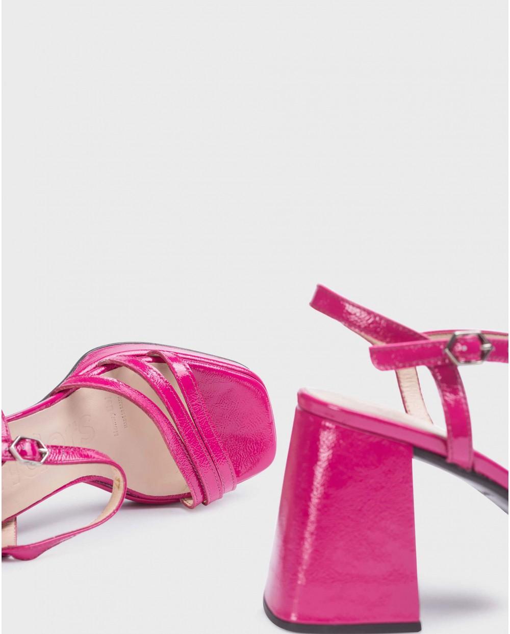 wonders Sandalias LOVE Fucsia Ventas relámpago