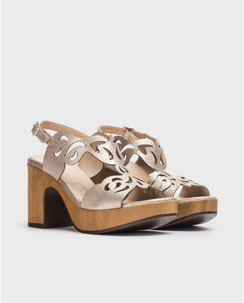 wonders Sandalias AURORA Platino Rebajas top