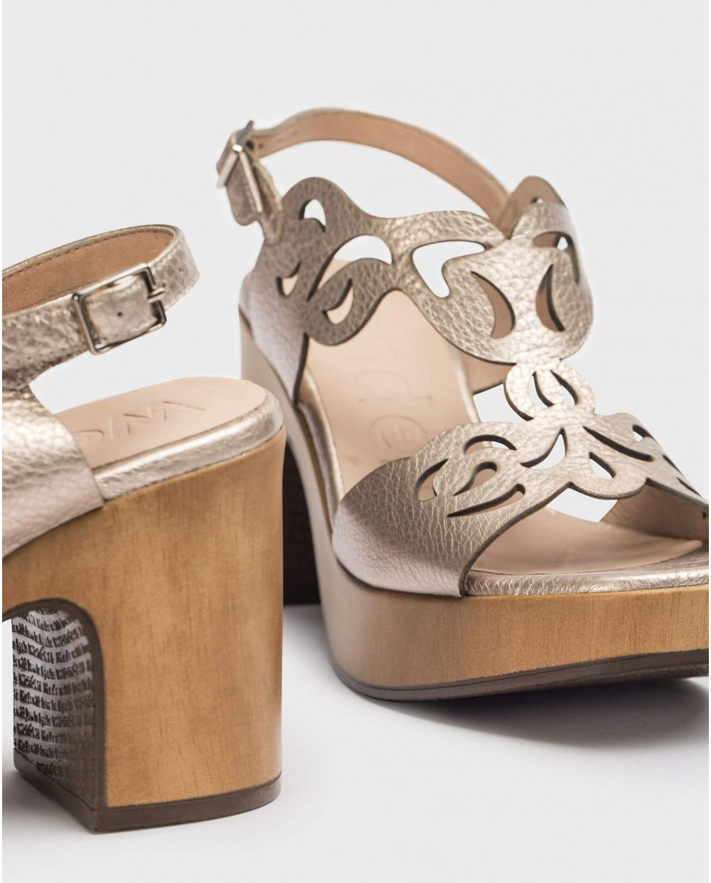 wonders Sandalias AURORA Platino Rebajas top