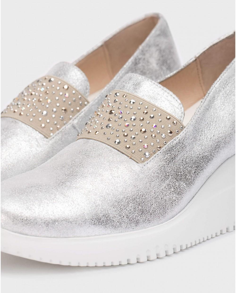 wonders Mocasín BONE Plata Envío gratis