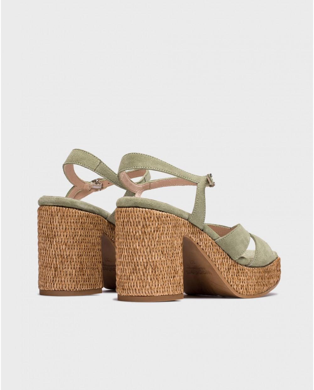 wonders Sandalias GIORGIA Verde Promoción por tiempo limitado