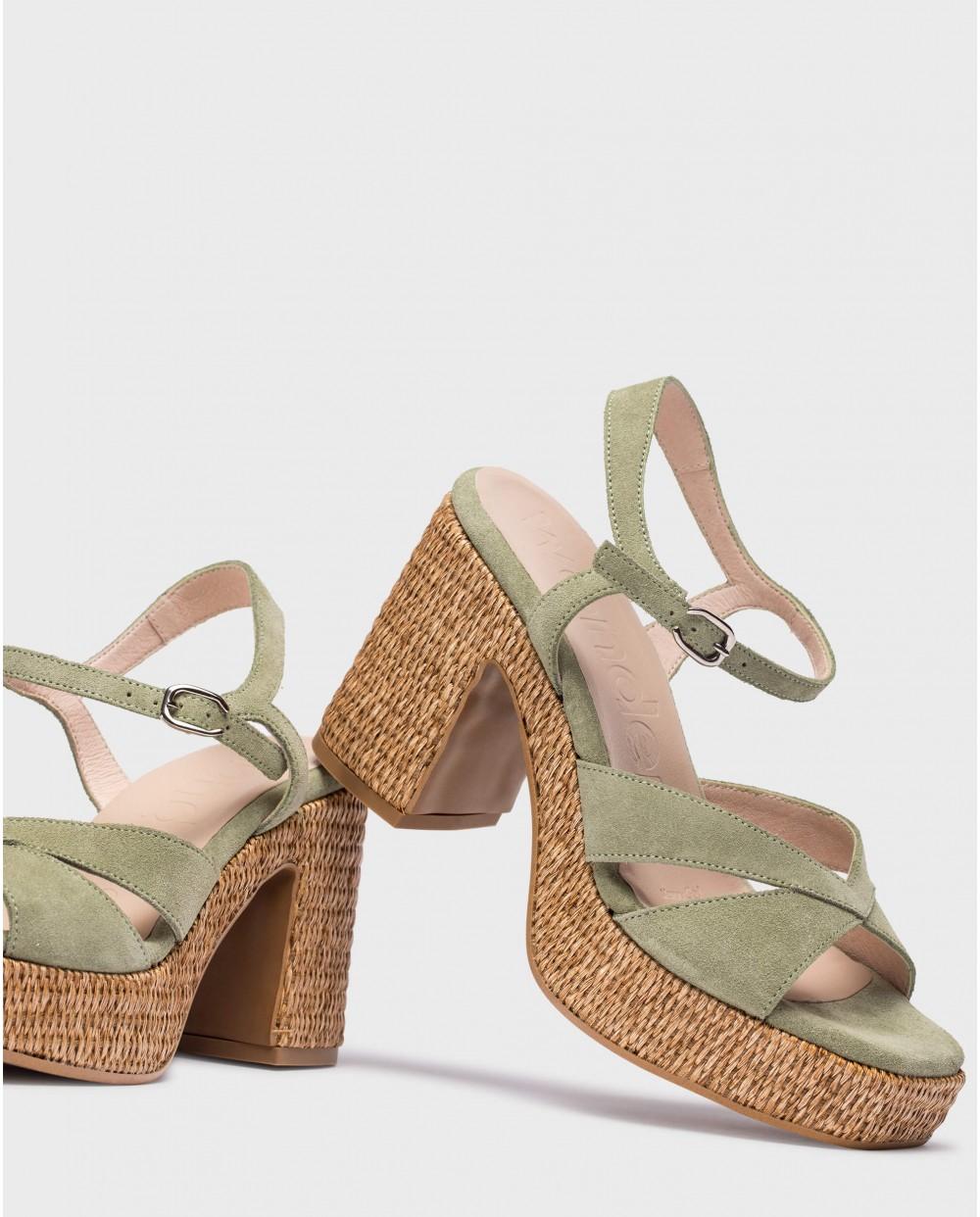 wonders Sandalias GIORGIA Verde Promoción por tiempo limitado