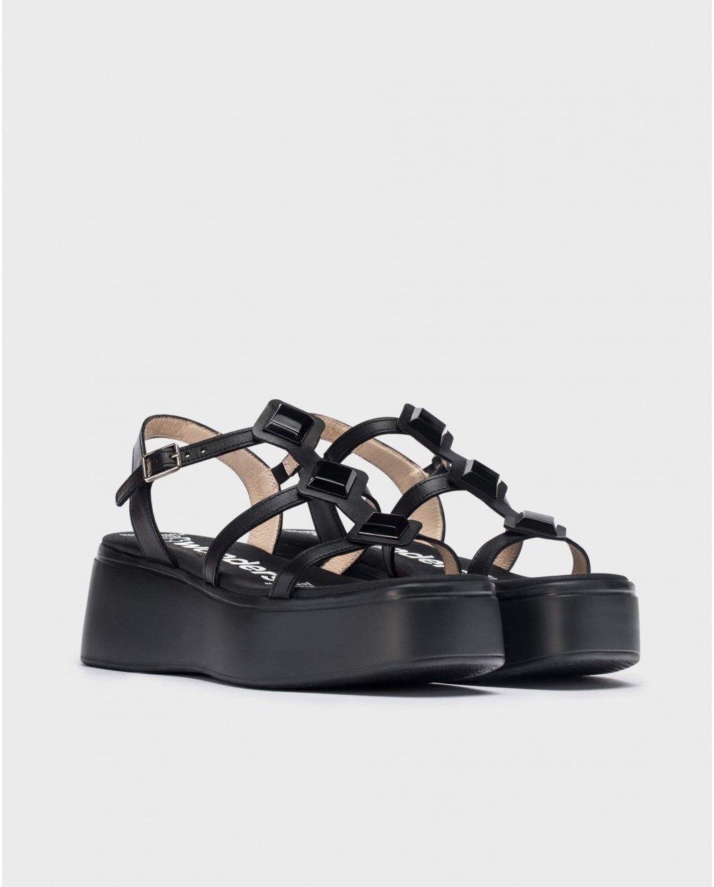 wonders Sandalias con plataforma CAROLINA Negro Oferta especial de fábrica