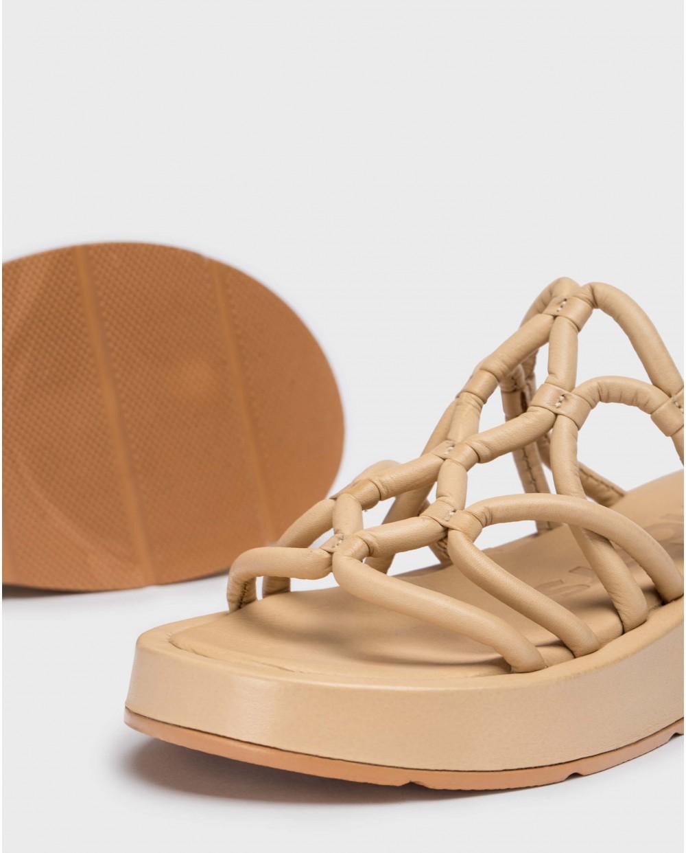 wonders Sandalias cuña ELADIA Beige En oferta