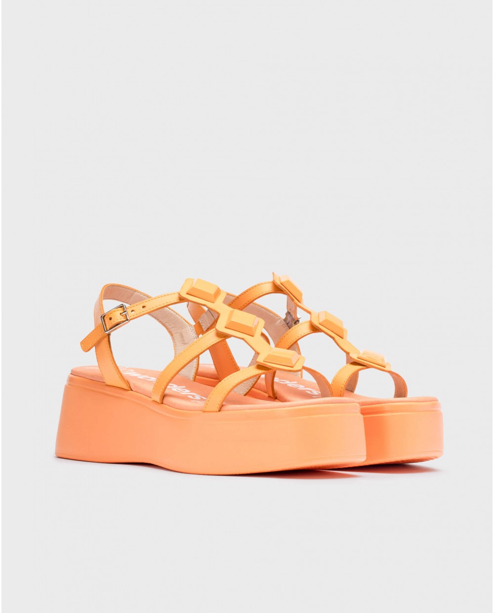wonders Sandalias con plataforma CAROLINA Naranja Ofertas de temporada