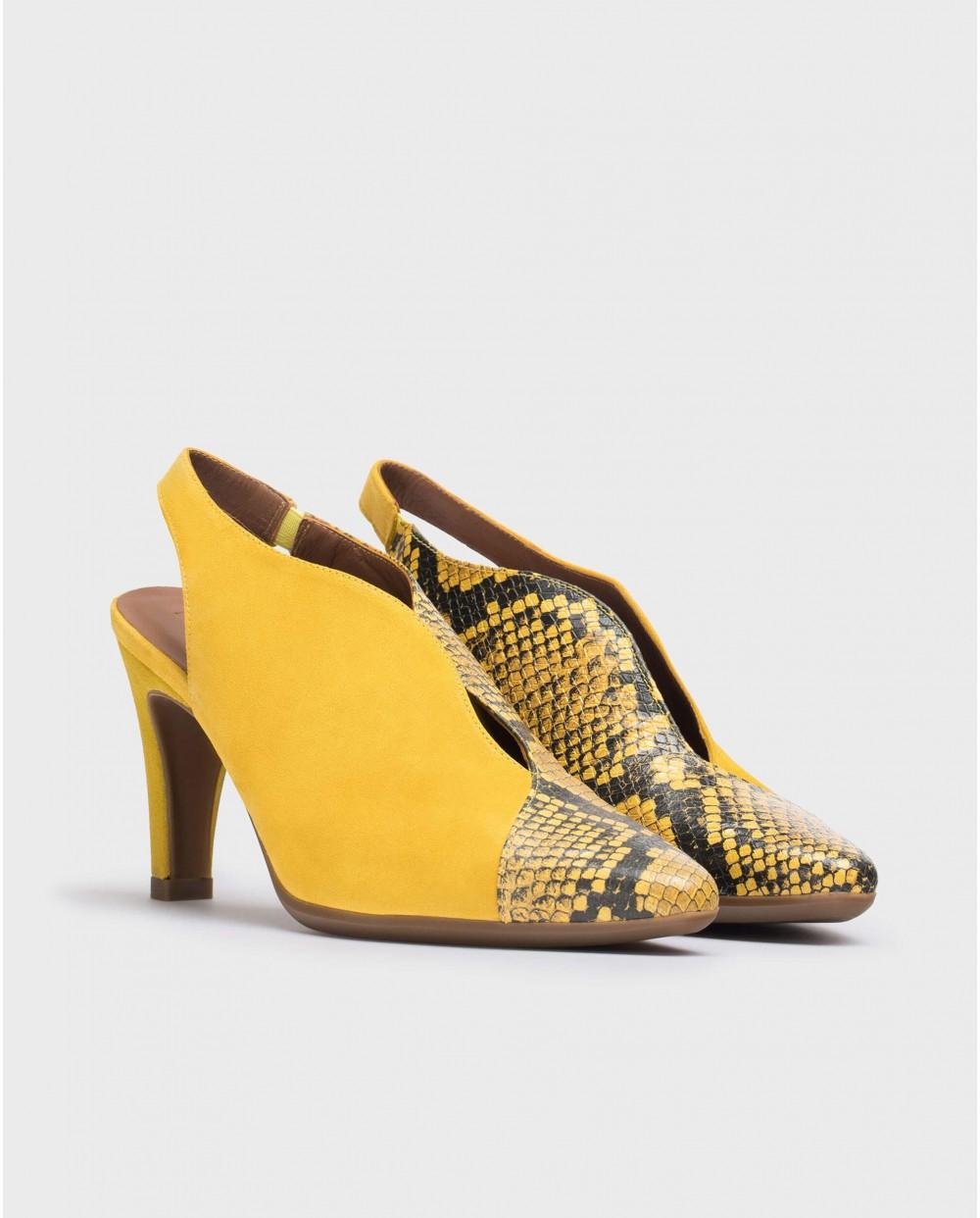 wonders Zapato PAZ Amarillo Ofertas especiales