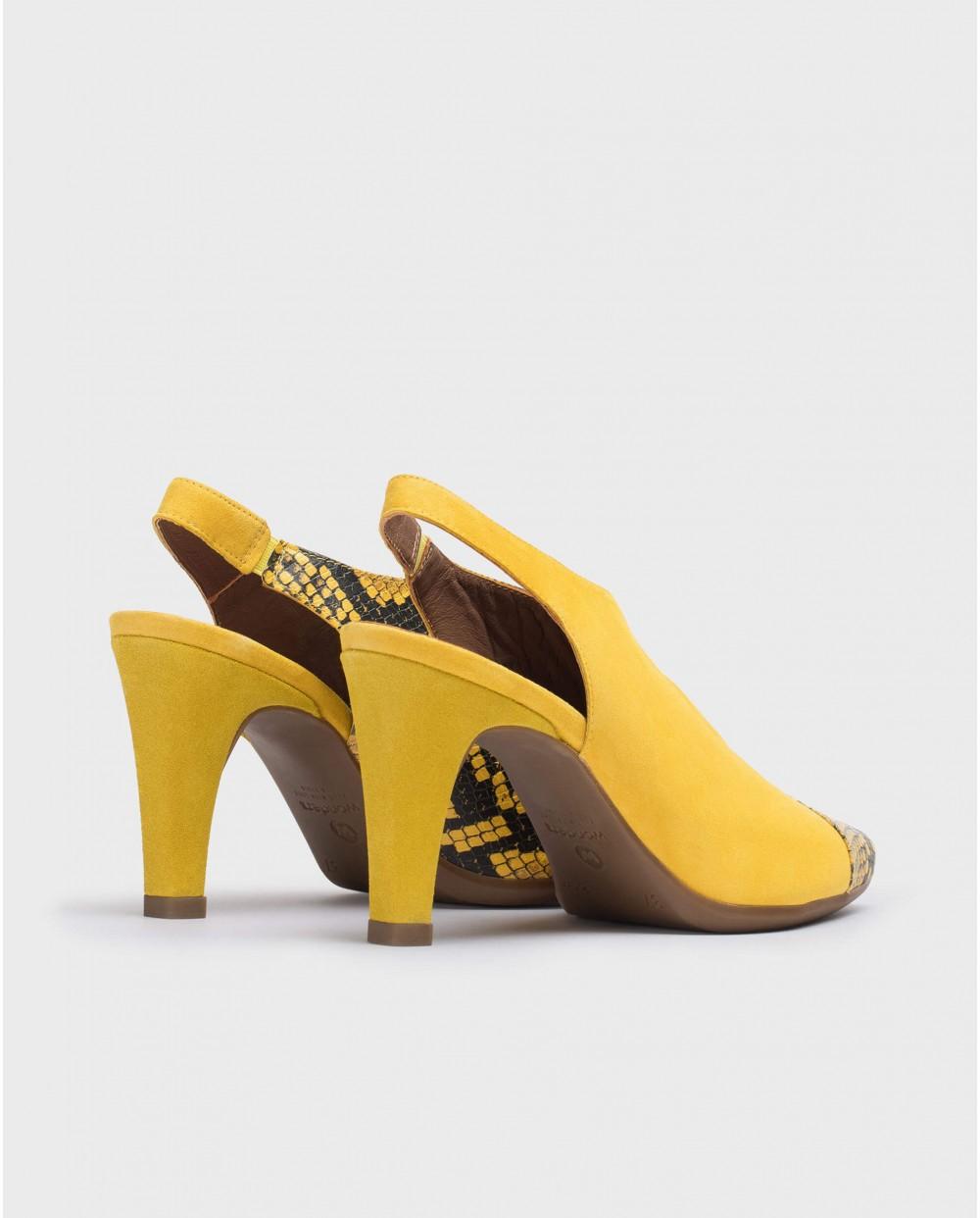 wonders Zapato PAZ Amarillo Ofertas especiales