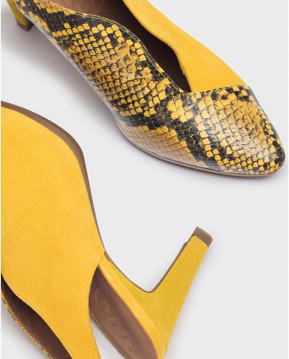wonders Zapato PAZ Amarillo Ofertas especiales