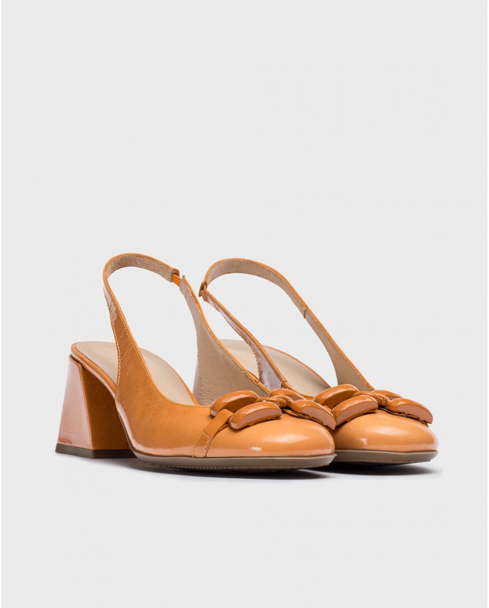 wonders Sandalias tacón KARLA Naranja Rebajas de fin de temporada