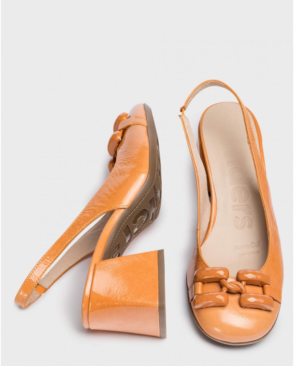 wonders Sandalias tacón KARLA Naranja Rebajas de fin de temporada