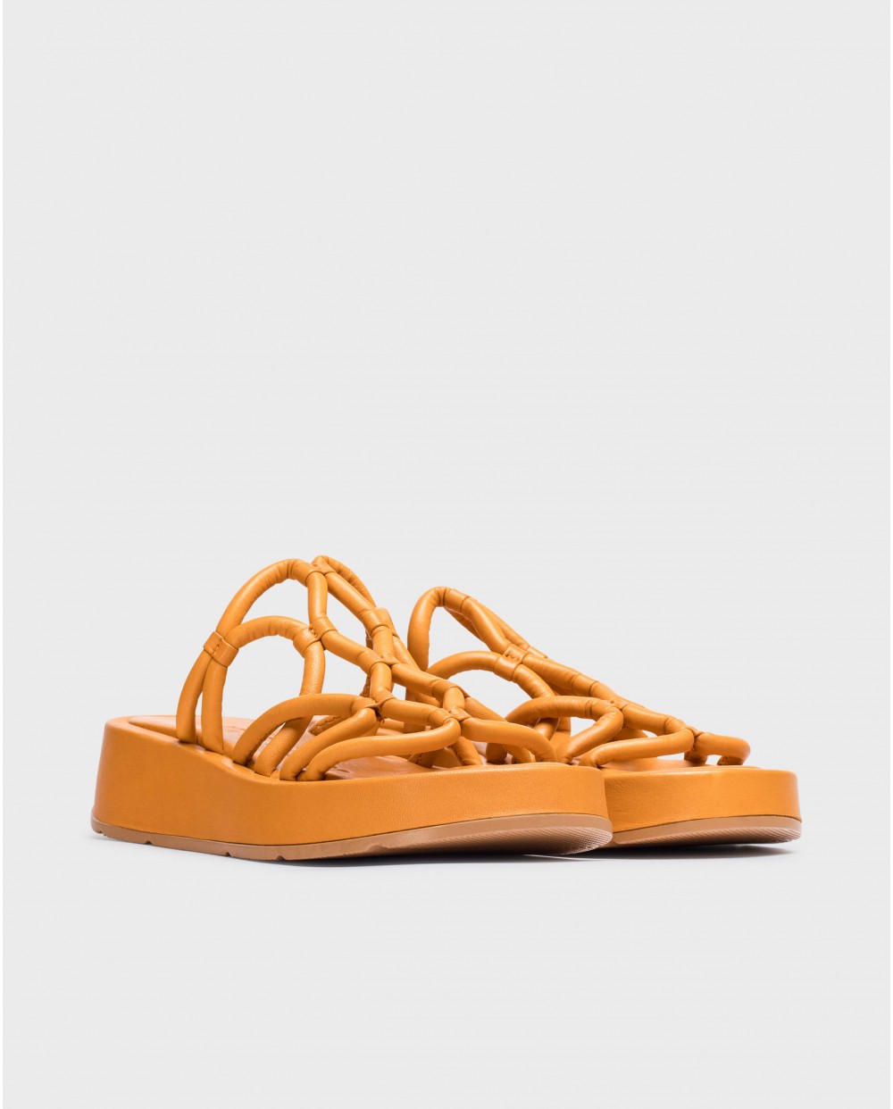wonders Sandalias cuña ELADIA Naranja Precio ultrabajo