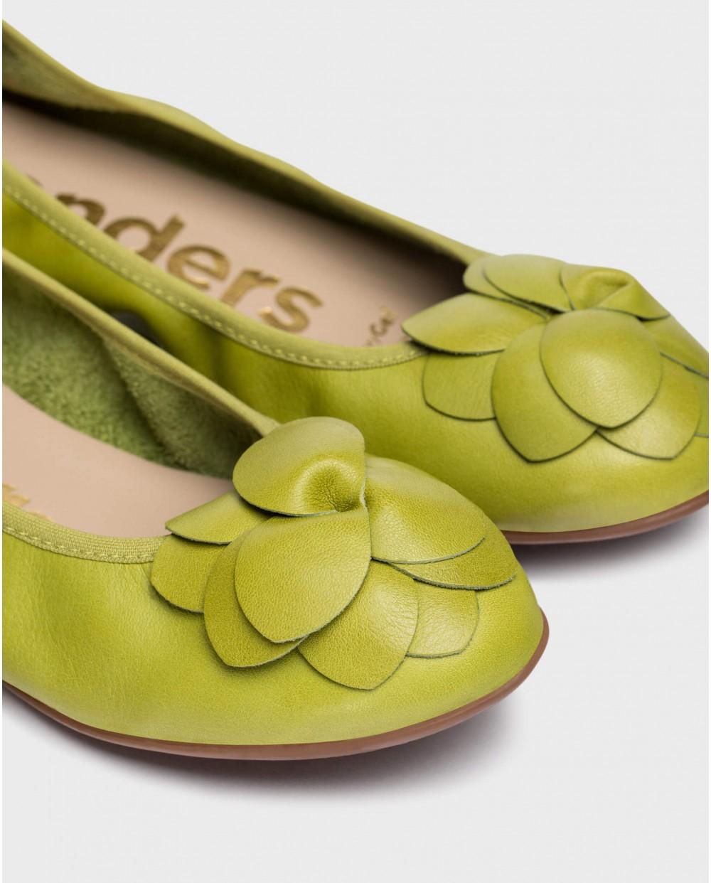 wonders Bailarina PRAGA Verde Devoluciones gratuitas