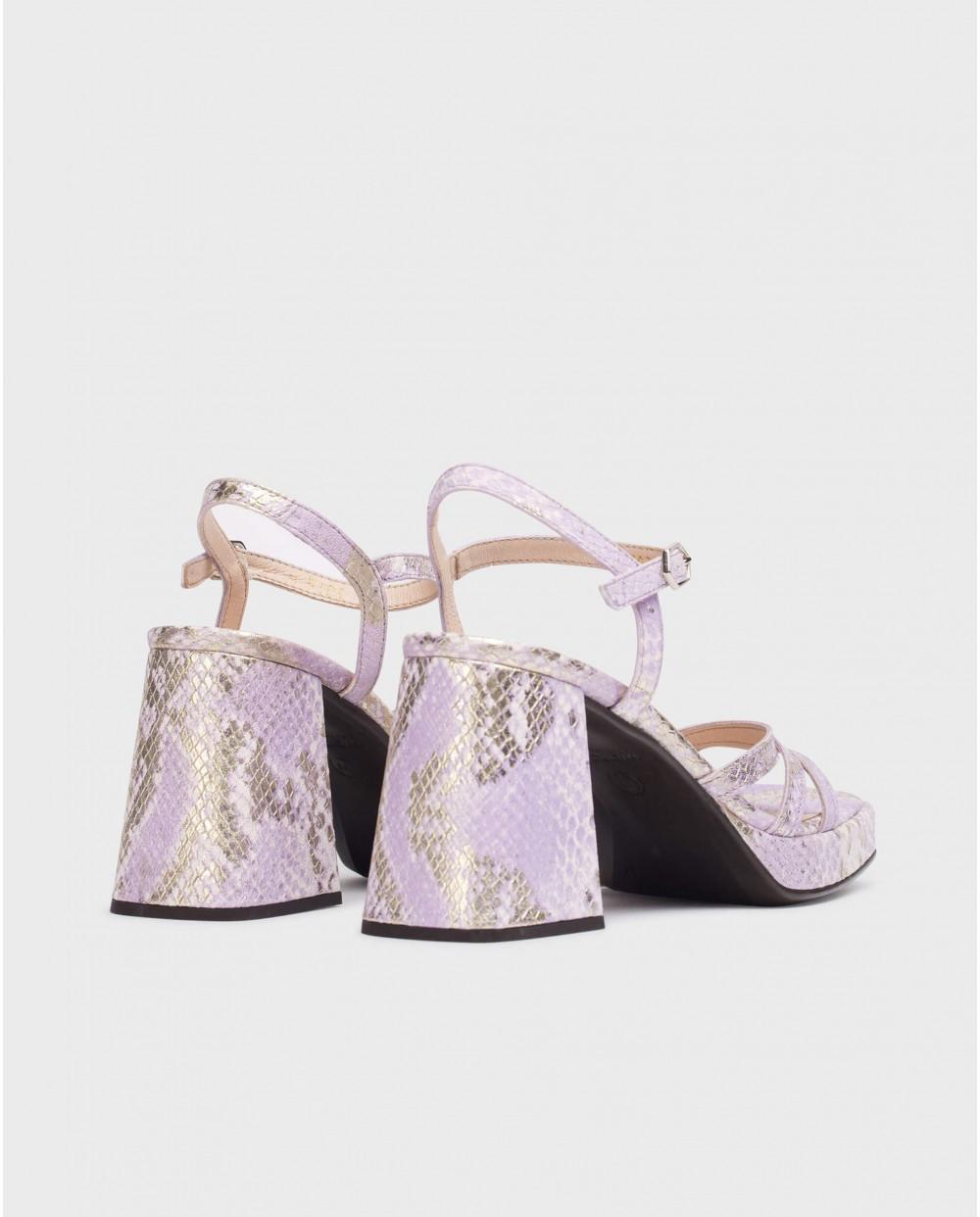 wonders Sandalias LOVE Lila En oferta
