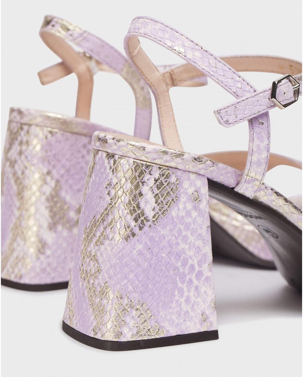 wonders Sandalias LOVE Lila En oferta