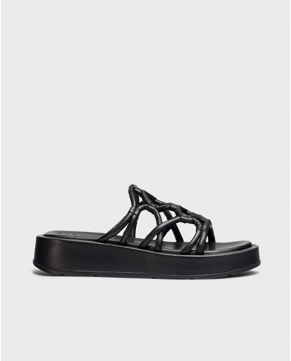 wonders Sandalias cuña ELADIA Negro