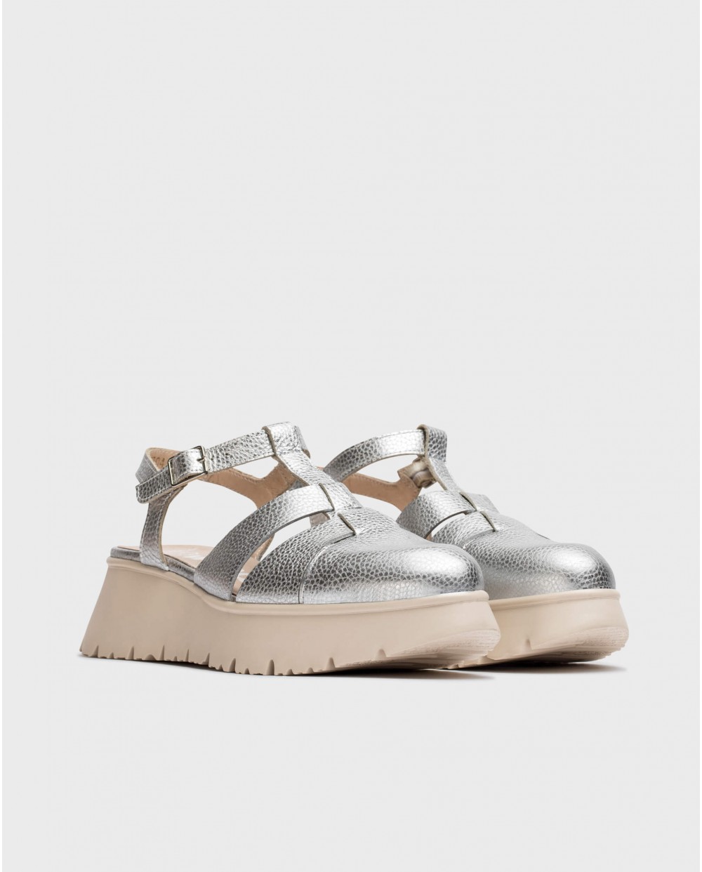 wonders Sandalias Cangrejeras ZAGREB Plata Mejor oferta
