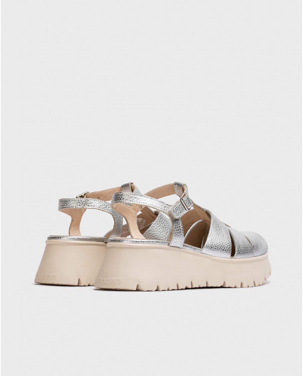 wonders Sandalias Cangrejeras ZAGREB Plata Mejor oferta
