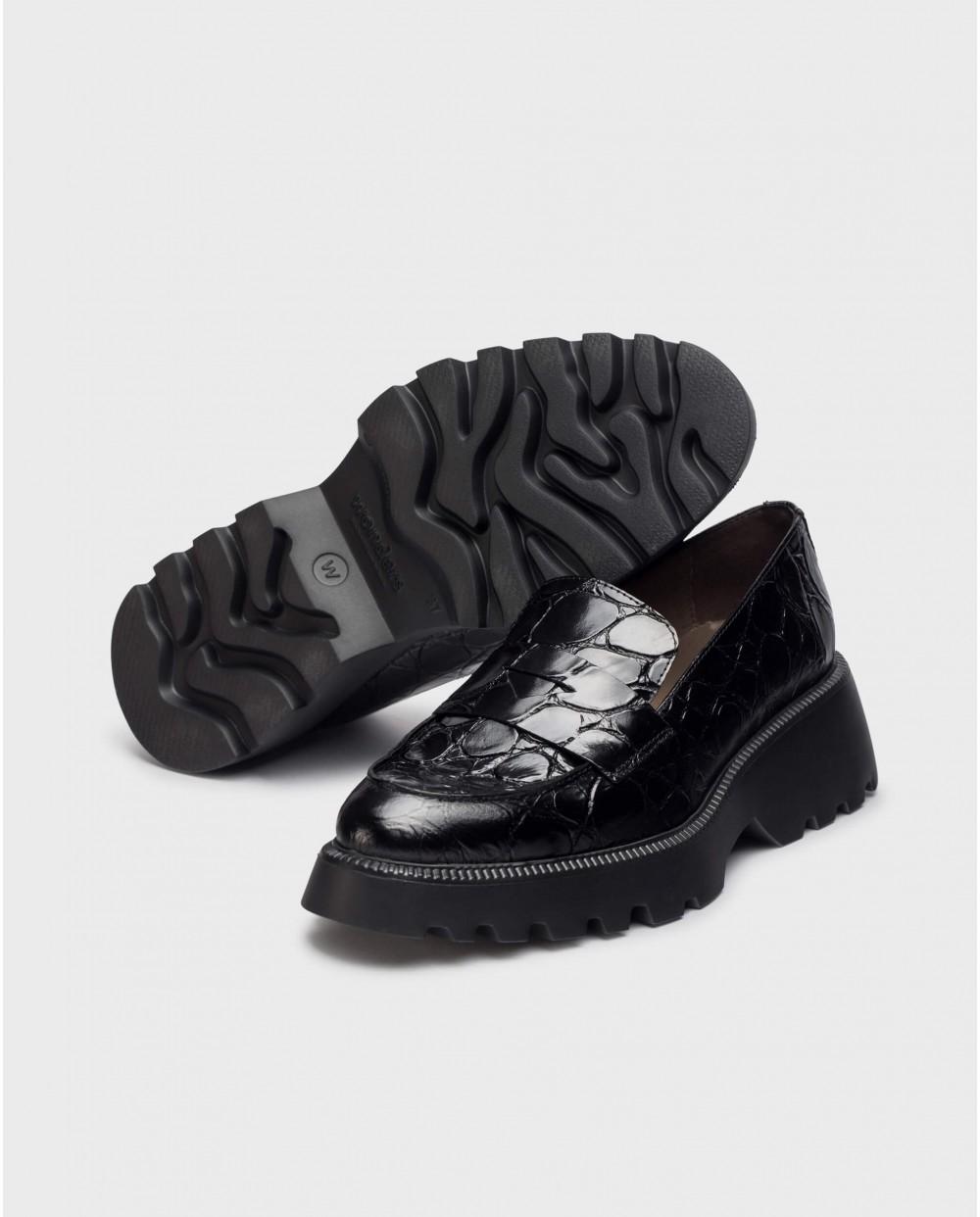wonders Mocasines DEVINA Negros Oferta especial