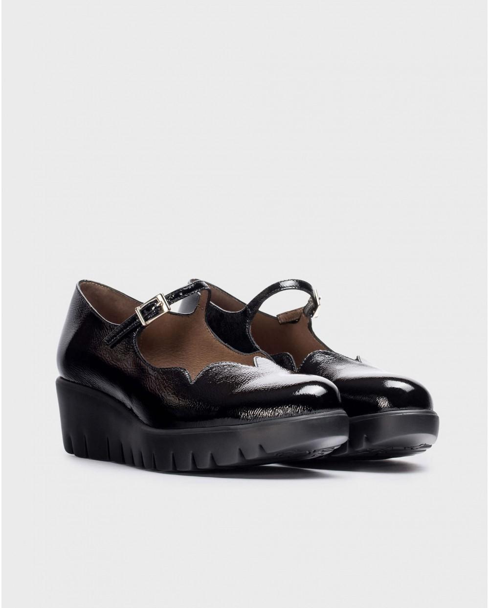 wonders Zapato SEVILLA Negro Libre de impuestos