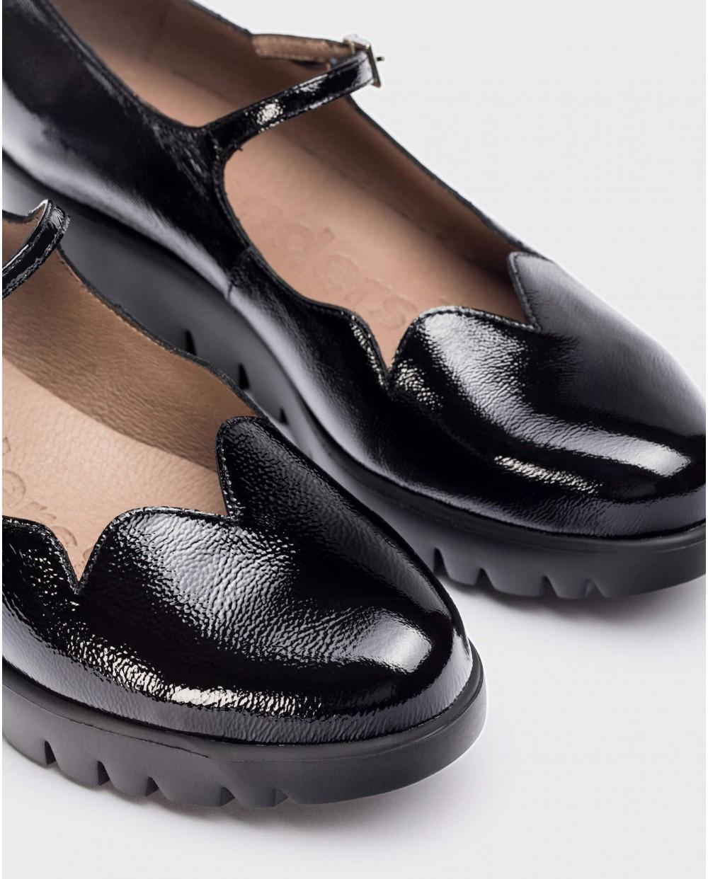 wonders Zapato SEVILLA Negro Libre de impuestos