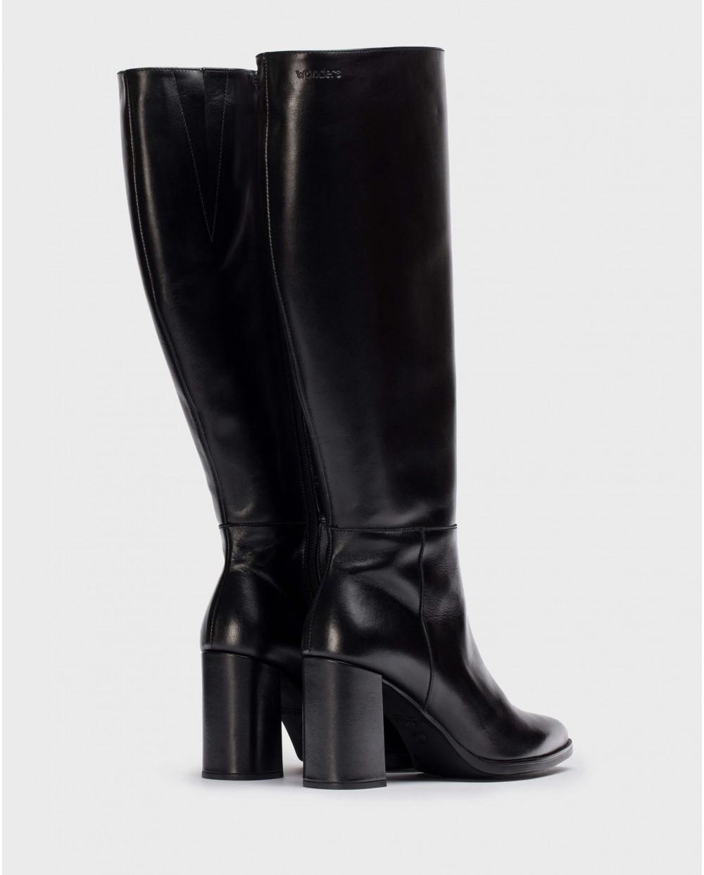 wonders Botas XL JEAN Negras Ofertas especiales