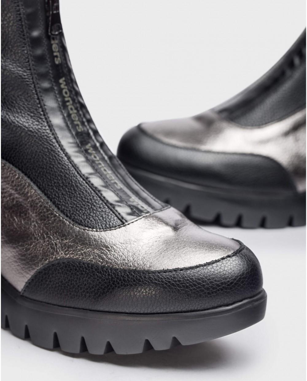 wonders Botín SASHA Negro Rebajas de fin de temporada