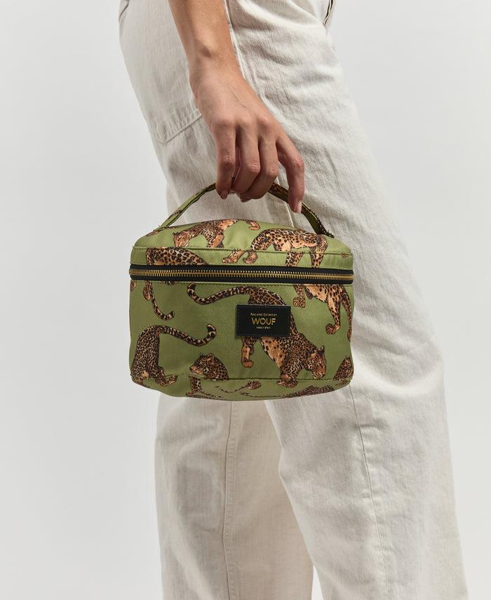wouf Olive Leopard Vanity Bag Oferta especial de fábrica