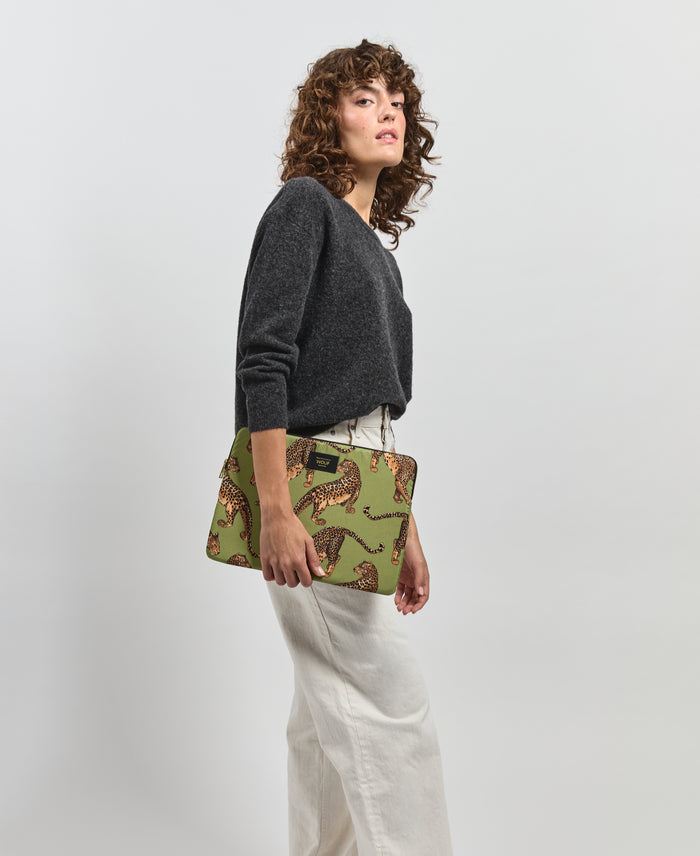 wouf Olive Leopard Laptop Sleeve 13&14 Devoluciones gratuitas