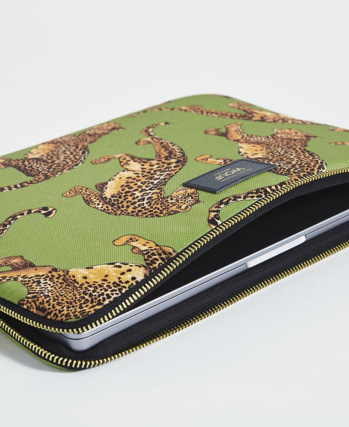 wouf Olive Leopard Laptop Sleeve 13&14 Devoluciones gratuitas