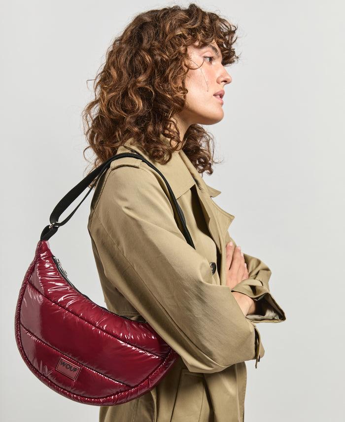 wouf Burgundy Glossy Crossbody Bag Outlet