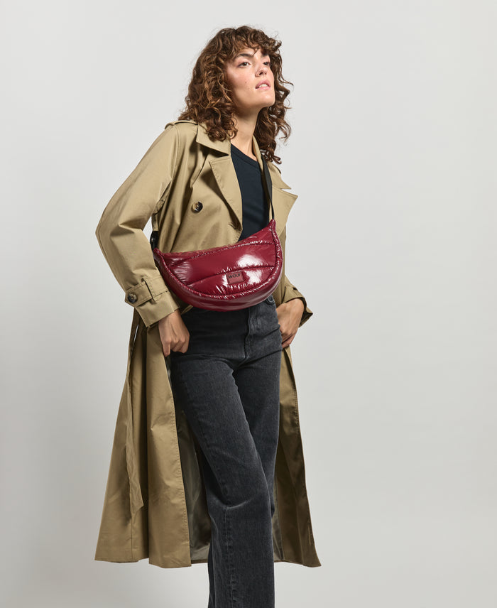 wouf Burgundy Glossy Crossbody Bag Outlet