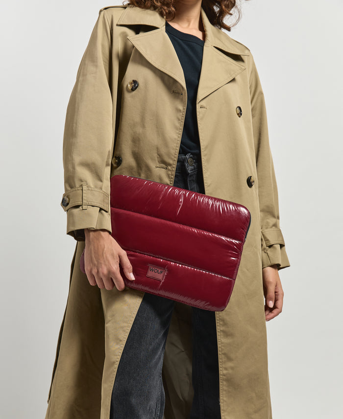 wouf Burgundy Glossy Laptop Sleeve 13&14 Outlet online