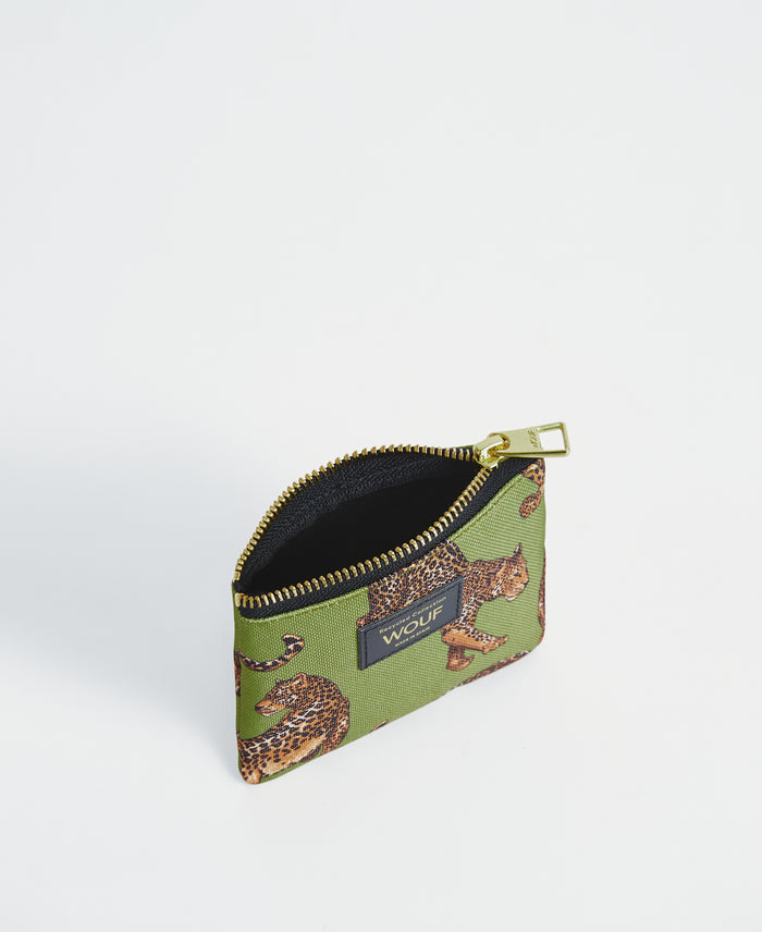 wouf Olive Leopard Small Pouch Tienda de fábrica