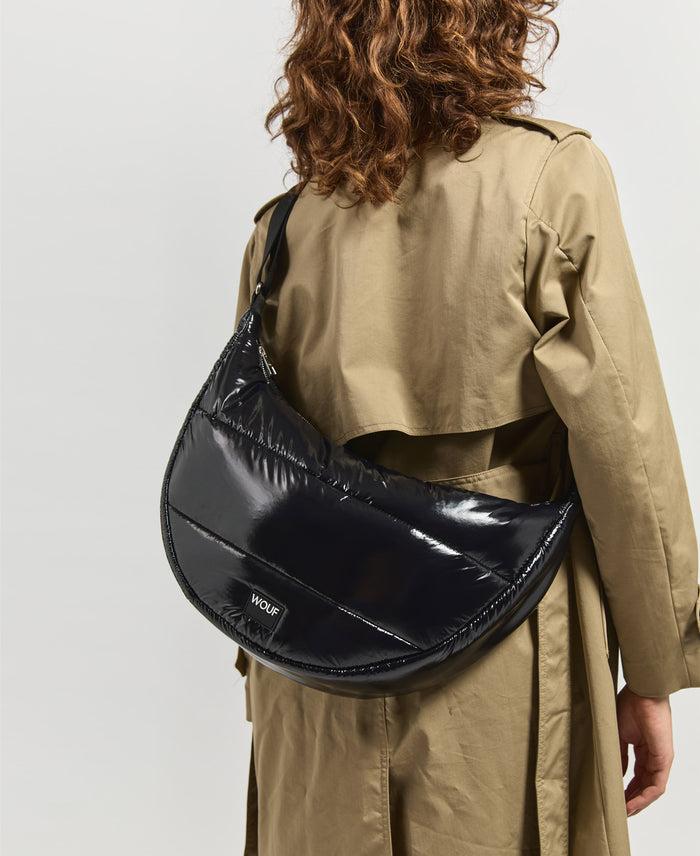 wouf Black Glossy Large Crossbody Bag Descuento