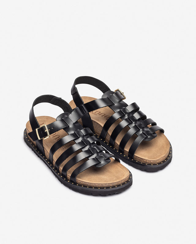 yokono Sandalia plana BOLUS-107 negro Solo hoy