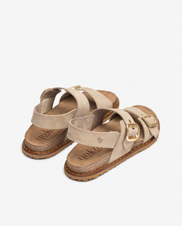 yokono Sandalia plana BOLUS-252 beige Superdescuento