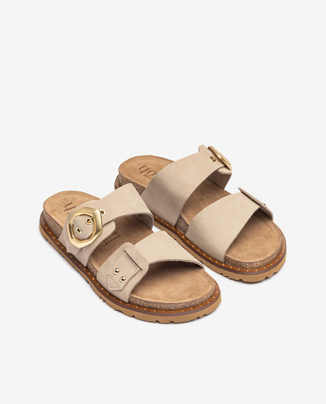 yokono Sandalia plana BOLUS-254 beige Grandes descuentos