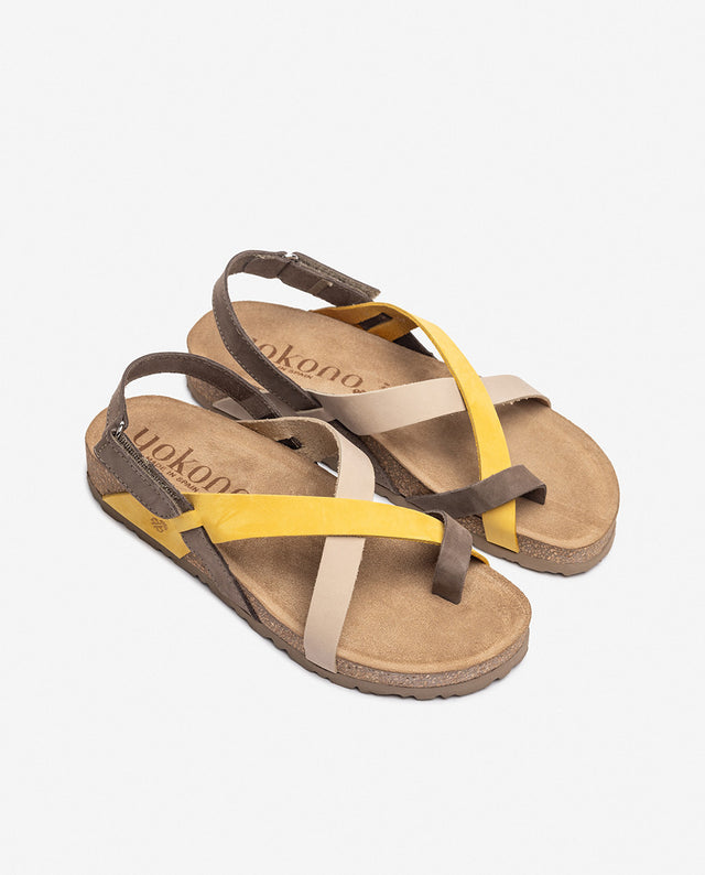yokono Sandalia plana JERBA-718 amarillo Última moda