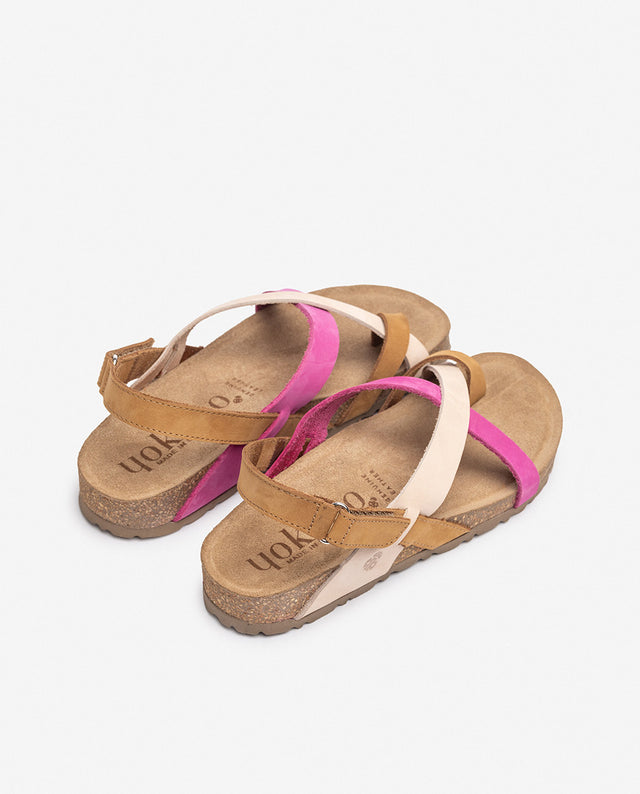 yokono Sandalia plana JERBA-718 rosa Descuento por venta flash