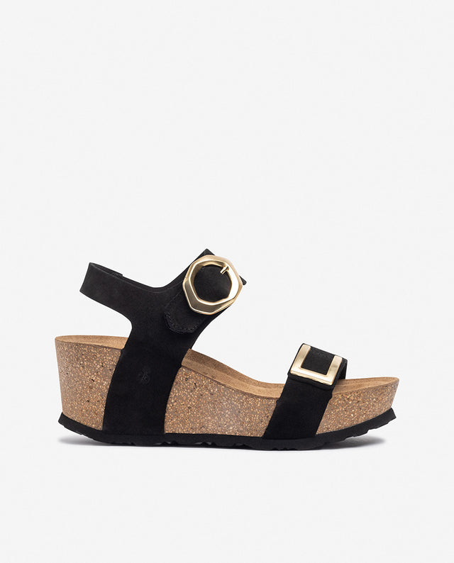 yokono Sandalia de cuña BARI-255 negro